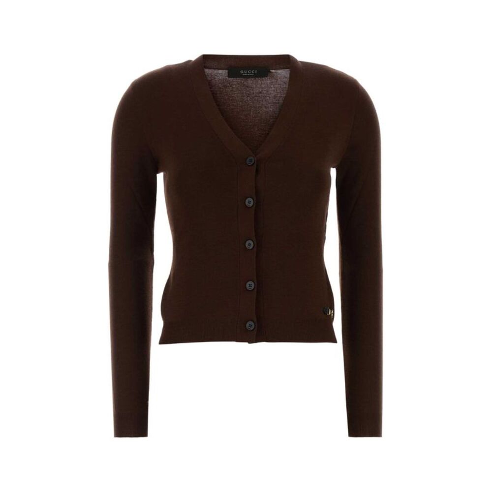 Gucci Women Brown Wool Cardigan